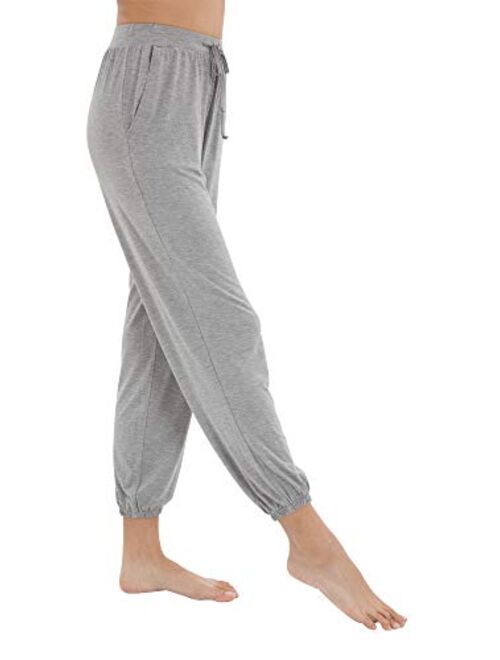 WiWi Bamboo Viscose Pajama Pants for Women Plus Size Lounge Bottoms Lightweight Yoga Jogger Sweatpants with Pocket S-4X