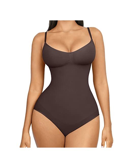 FeelinGirl Shapewear Bodysuit Tummy Control Shapewear for Women Seamless Sculpting Body Shaper