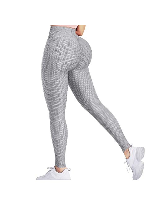 FeelinGirl Women's Butt Lifting Yoga Pants Workout Leggings High Waisted Pants Joggers Tights for Yoga Running