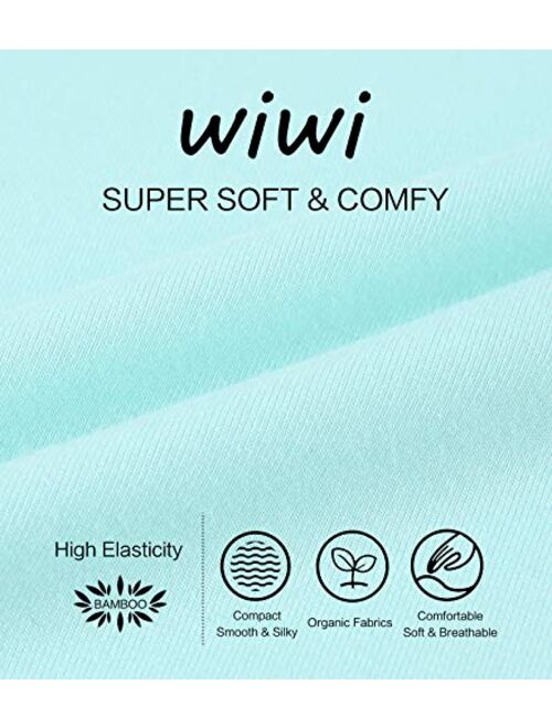 WiWi Pajamas for Women Bamboo Viscose Long Sleeve Sleepwear with Pants Set Soft Casual Pj Warm Lounge Sets S-XXL