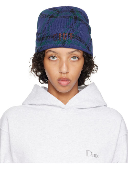 Dime Blue Wavy Beanie