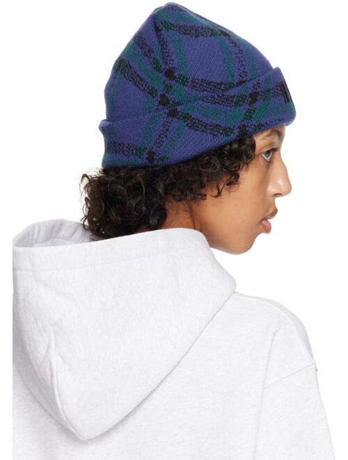 Dime Blue Wavy Beanie