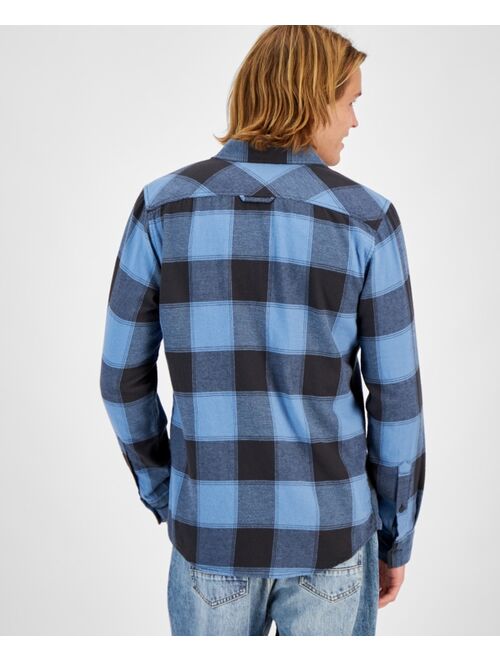 SUN + STONE Men's Charles Regular-Fit Plaid Button-Down Flannel Shirt, Created for Macy's