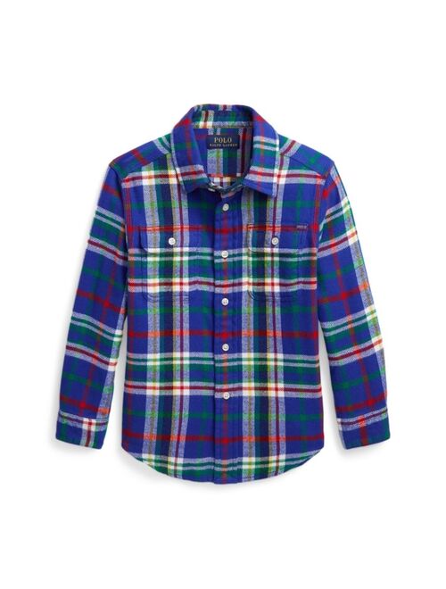 POLO RALPH LAUREN Toddler and Little Boys Plaid Flannel Workshirt