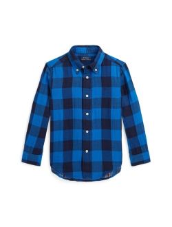 Toddler and Little Boys Buffalo Check Cotton Shirt