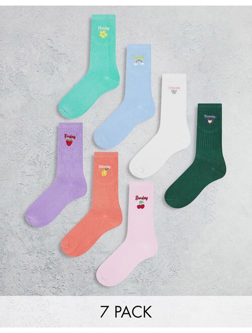 Daisy Street 7 pack day of the week socks