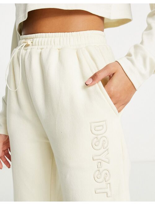 Daisy Street Active Distorted Geo sweatpants in brown