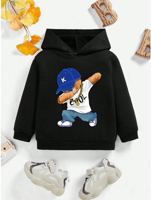 Young Boy Cartoon Graphic Hoodie