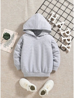 Young Boy Solid Hooded Sweatshirt