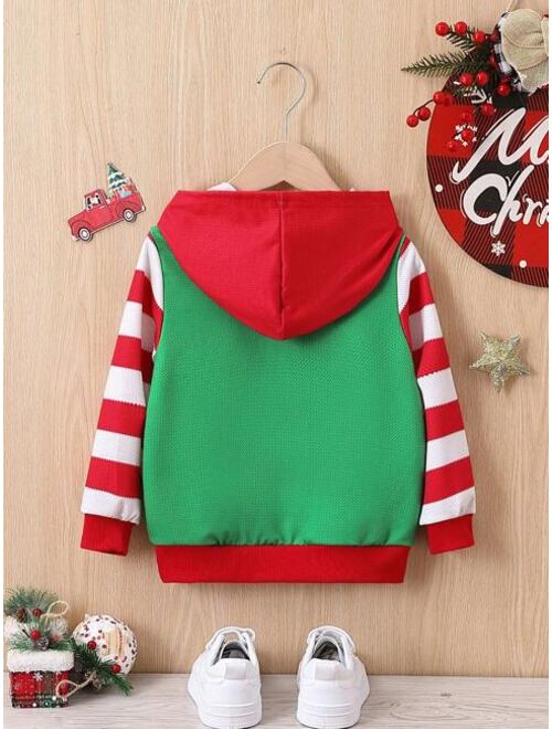 Young Boy Christmas Print Hoodie