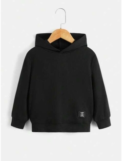 SHEIN Kids EVRYDAY Boys Letter Patched Detail Hoodie