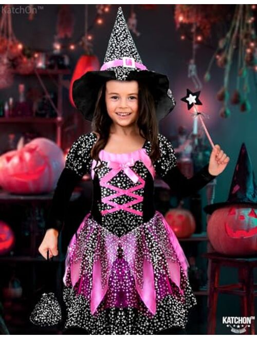 KatchOn, Halloween Toddlers Witch Costumes for Girls | Good Witch Costumes for Toddlers | Girls Halloween Witch Costumes Set