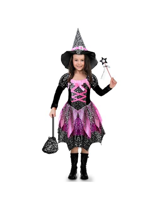 KatchOn, Halloween Toddlers Witch Costumes for Girls | Good Witch Costumes for Toddlers | Girls Halloween Witch Costumes Set