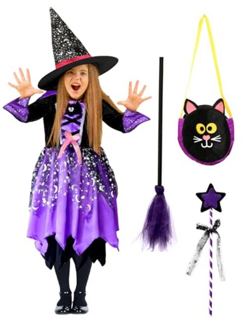 KatchOn, Halloween Toddlers Witch Costumes for Girls | Good Witch Costumes for Toddlers | Girls Halloween Witch Costumes Set