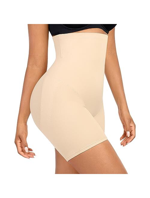 FeelinGirl Tummy Control Body Shaper Shorts High Waisted Butt Lifting Shapewear for Women Thigh Slimming