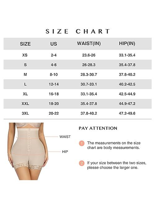 FeelinGirl Tummy Control Shapewear for Women Fajas Colombianas High Waist Body Shaper Butt Lifter Shorts Shapewear