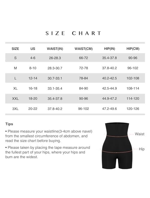 FeelinGirl Shapewear for Women Tummy Control High Waist Shorts Slimming Body Shaper Panties