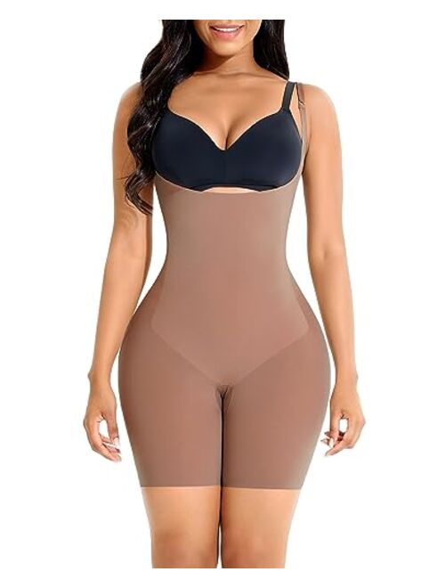 FeelinGirl Shapewear for Women Tummy Control Full Body Shaper Bodysuit Butt Lifter Thigh Slimmer