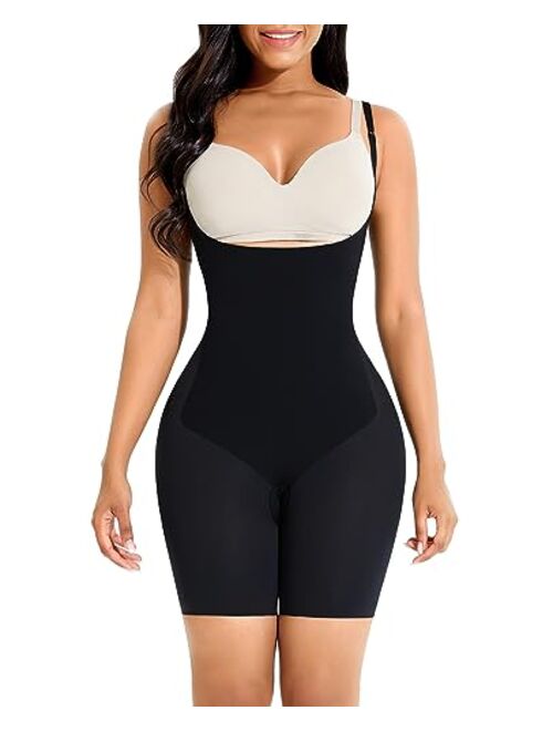 FeelinGirl Shapewear for Women Tummy Control Full Body Shaper Bodysuit Butt Lifter Thigh Slimmer
