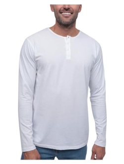 INTO THE AM Long Sleeve Henley Shirts for Men S - 4XL Casual Lightweight Fitted Longsleeve