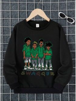 Tween Boy Figure Graphic Sweatshirt