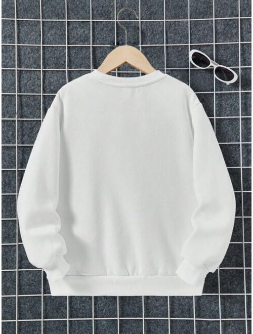 Boys Solid Thermal Lined Sweatshirt