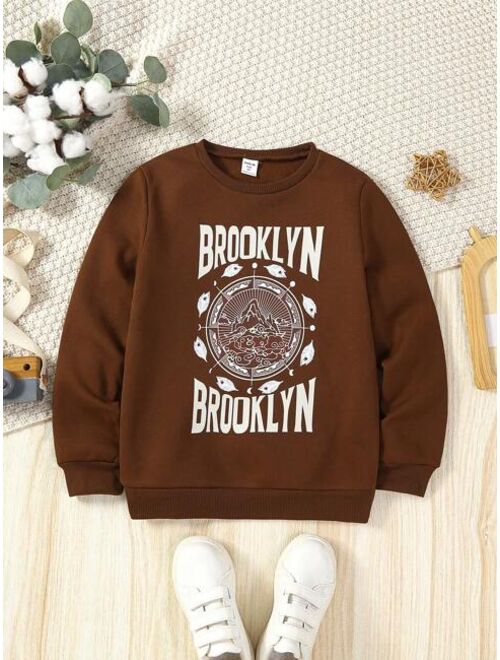 Tween Boy Letter Graphic Pullover