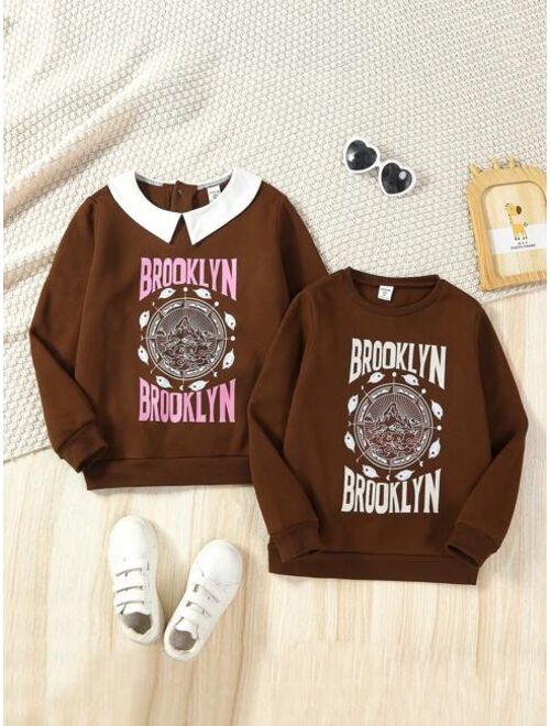 Tween Boy Letter Graphic Pullover