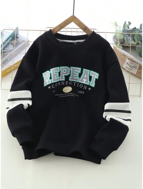 Tween Boy Letter Graphic Sweatshirt