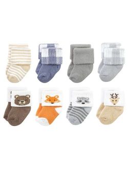 Baby Infant Boy Cotton Rich Newborn and Terry Socks, Woodland