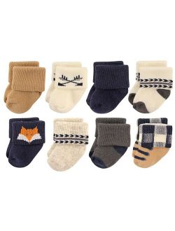 Baby Infant Boy Cotton Rich Newborn and Terry Socks, Forest