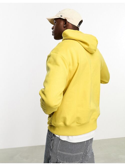 ASOS DESIGN heavyweight oversized hoodie in yellow