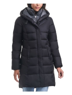 Women's Bibbed Hooded Puffer Coat