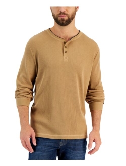 Men's Thermal Henley Shirt, Created for Macy's