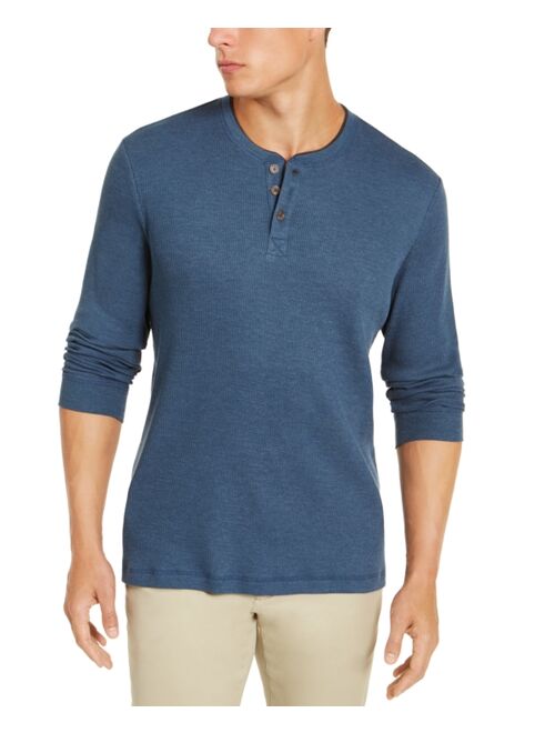 CLUB ROOM Men's Thermal Henley Shirt, Created for Macy's