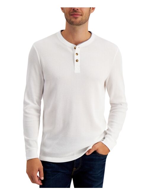 CLUB ROOM Men's Thermal Henley Shirt, Created for Macy's