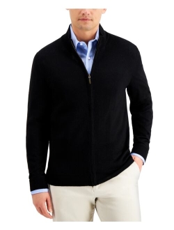 Men's Merino Zip-Front Sweater, Created for Macy's