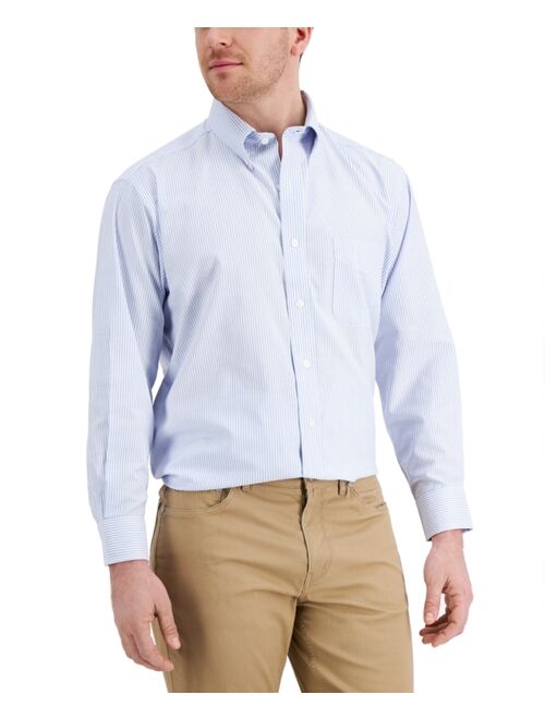 CLUB ROOM Men's Regular Fit University Stripe Dress Shirt, Created for Macy's