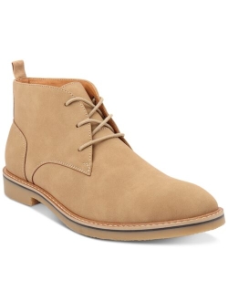 CLUB ROOM Alfani Men's Faux-Leather Lace-Up Chukka Boots, Created for Macy's