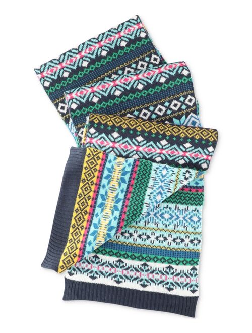 CLUB ROOM Men's Fair Isle Knit Scarf & Beanie Set, Created for Macy's