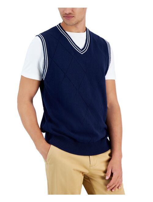 CLUB ROOM Men's Argyle Sweater Vest, Created for Macy's