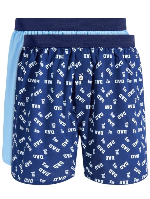 CLUB ROOM Men's 2pk. #1 Dad Boxer Shorts, Created for Macy's