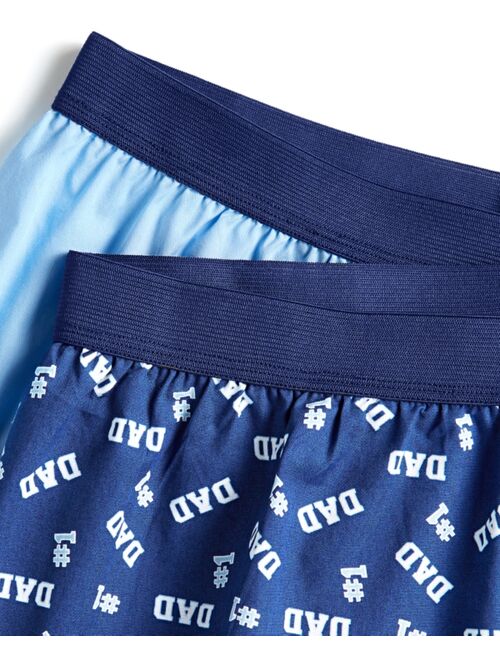 CLUB ROOM Men's 2pk. #1 Dad Boxer Shorts, Created for Macy's