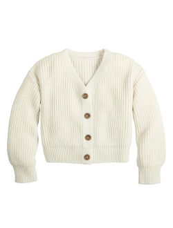 Girls 4-12 Jumping Beans Shaker Stitch Cardigan