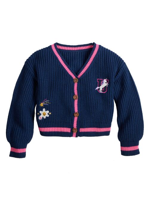 Girls 4-12 Jumping Beans Shaker Stitch Cardigan