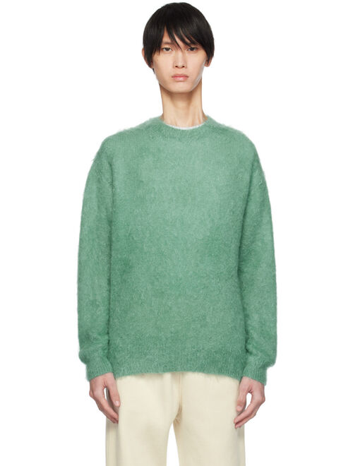 AURALEE Green Brushed Sweater