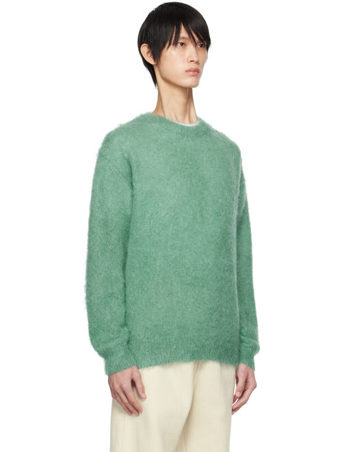 AURALEE Green Brushed Sweater