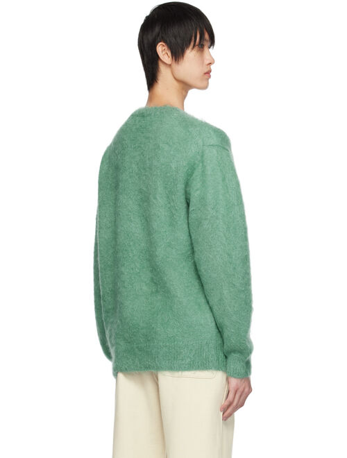 AURALEE Green Brushed Sweater