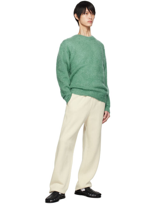 AURALEE Green Brushed Sweater