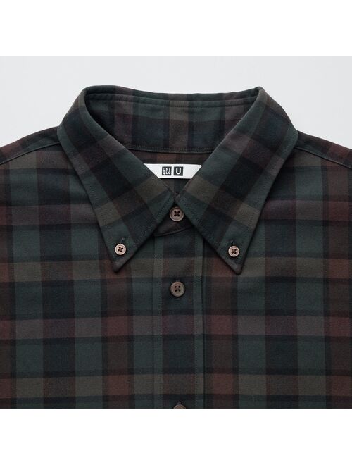 Uniqlo Twill Oversized Checked Long-Sleeve Shirt